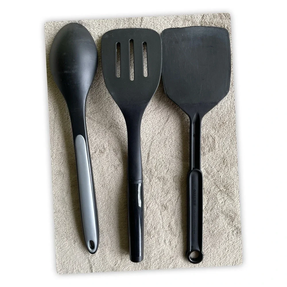 KitchenAid Farberware Calphalon Cooking Utensil Lot Spoon Spatulas 3 Pc Set